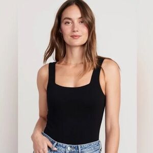 Old Navy Square Neck Bodysuit, S Black